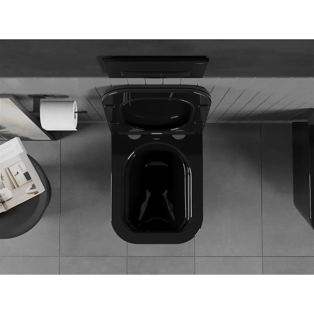 Mexen Teo Toalettskål Rimless med Soft-close Slim Sete Duroplast Svart