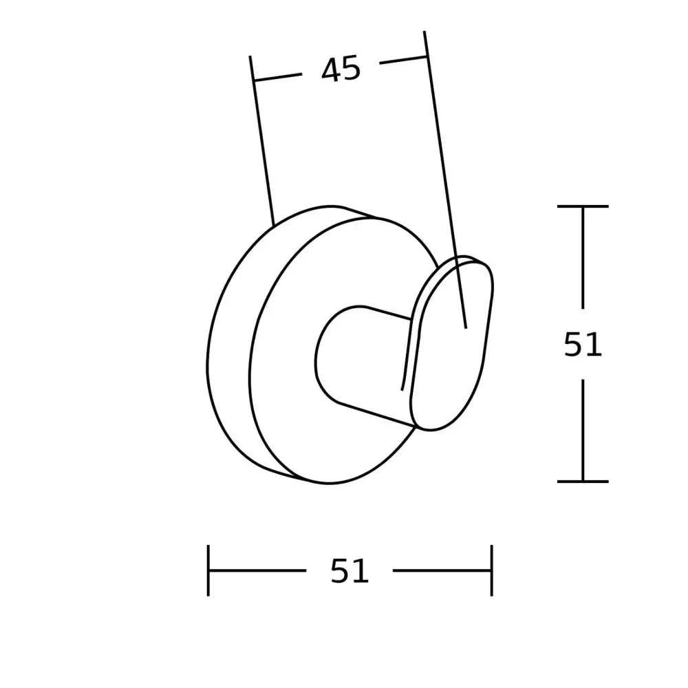 Mexen Tiber Håndklekrok Krom - 7050535