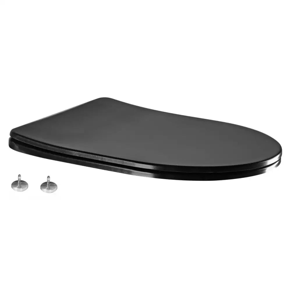 Mexen Toalettsete i Slim Design Duroplast Sort