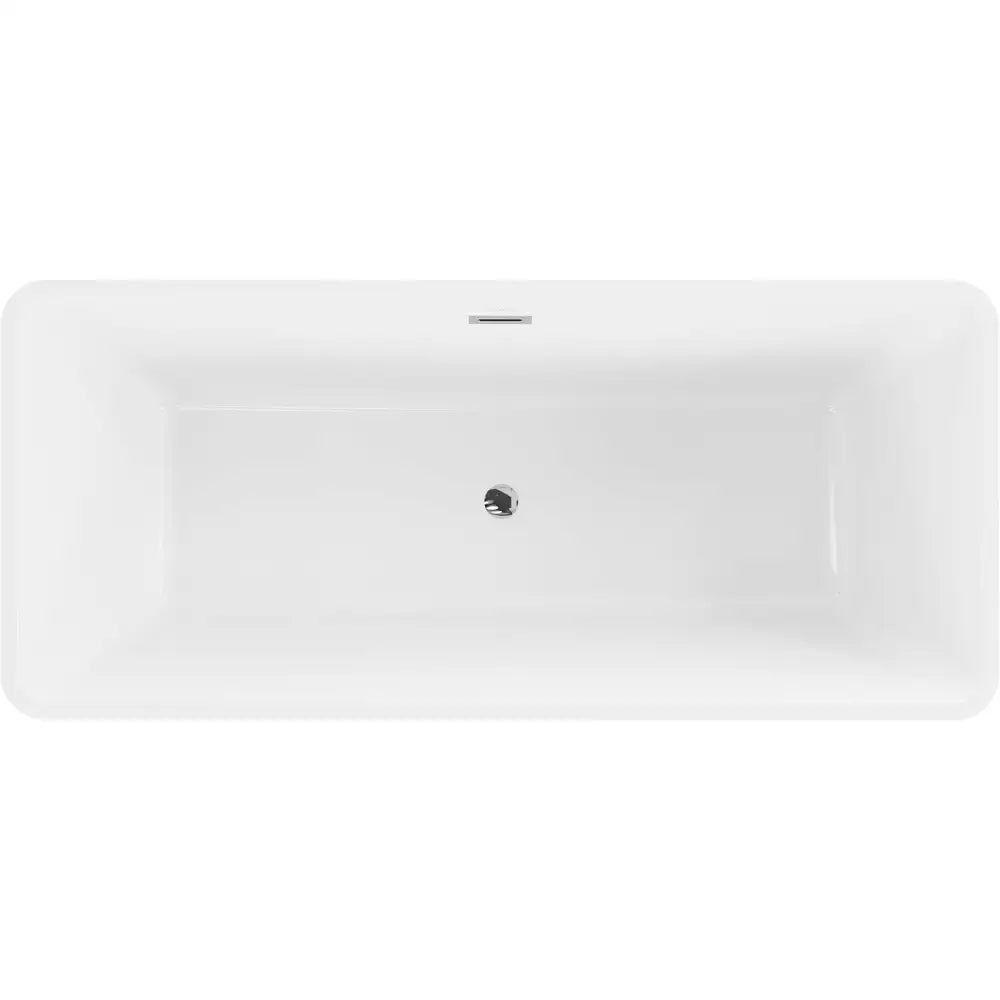 Mexen Tonia Frittstående Badekar 170x75 Cm Hvit Overløp i Krom