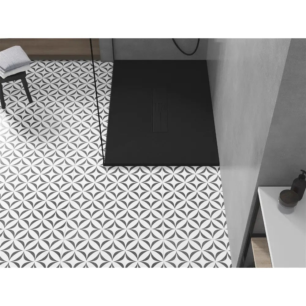 Mexen Toro Rektangulær Dusjbrett Smc 110x90 Cm Svart med Svart Deksel - 43709011-b