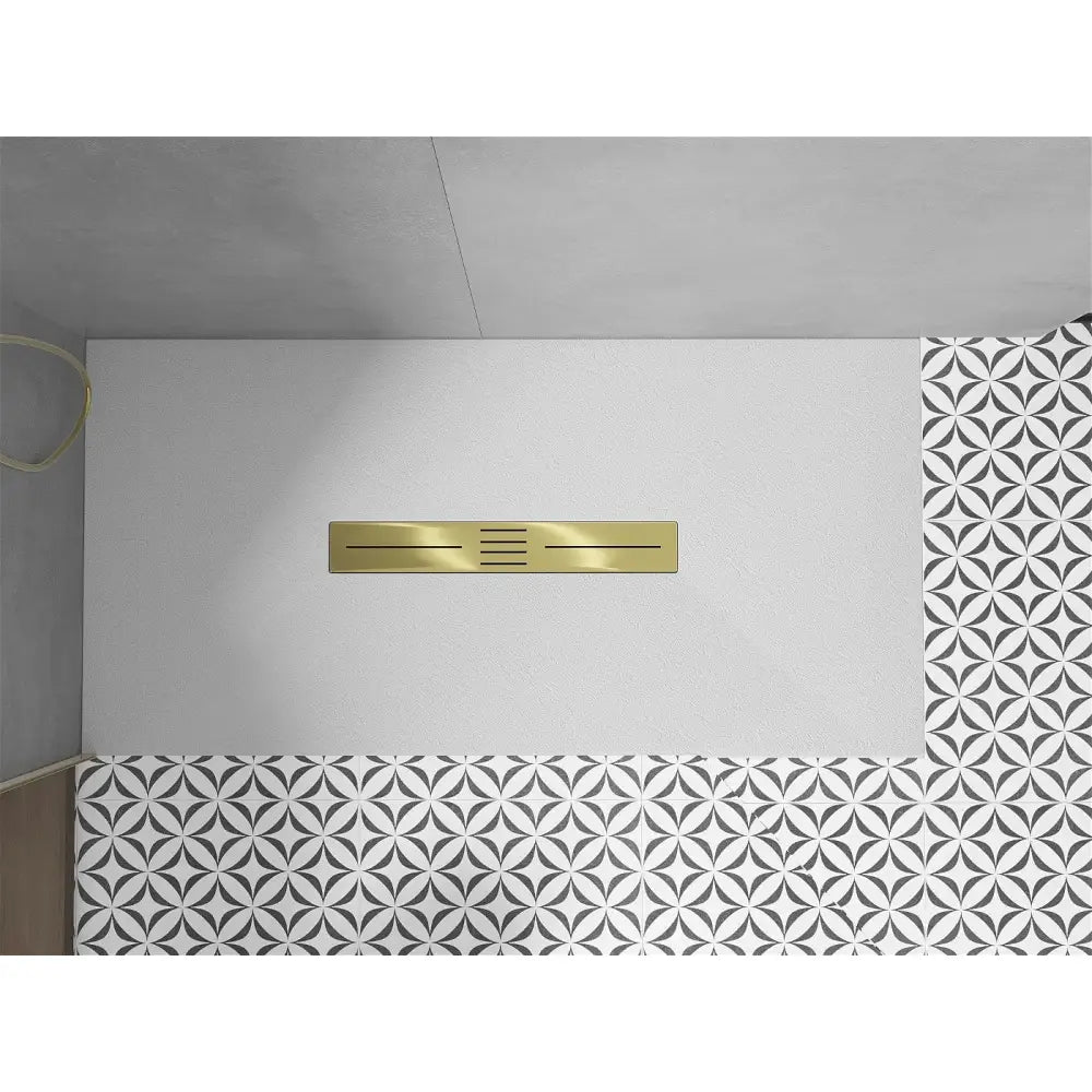 Mexen Toro Rektangulær Smc-dusjbunn 180x90 Cm Hvit med Gulldeksel - 43109018-g