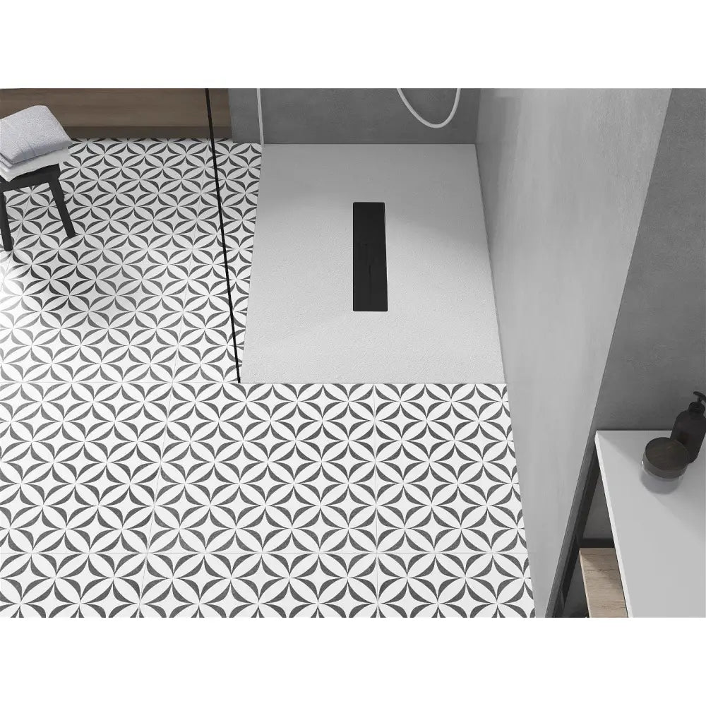 Mexen Toro Rektangulært Dusjkabinett Smc 120x80 Cm Hvitt med Svart Deksel - 43108012-b