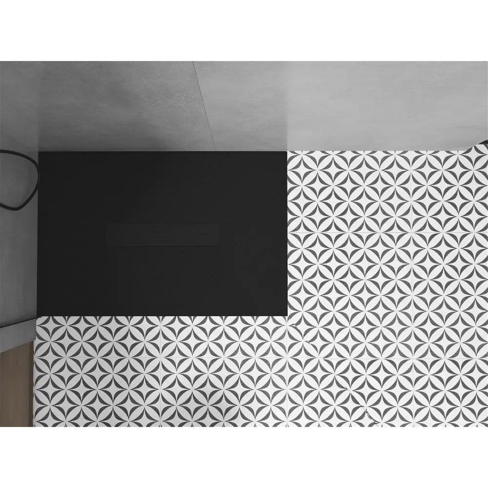 Mexen Toro Rektangulært Smc-dusjbrett 110x80 Cm Sort med Sort Deksel - 43708011-b