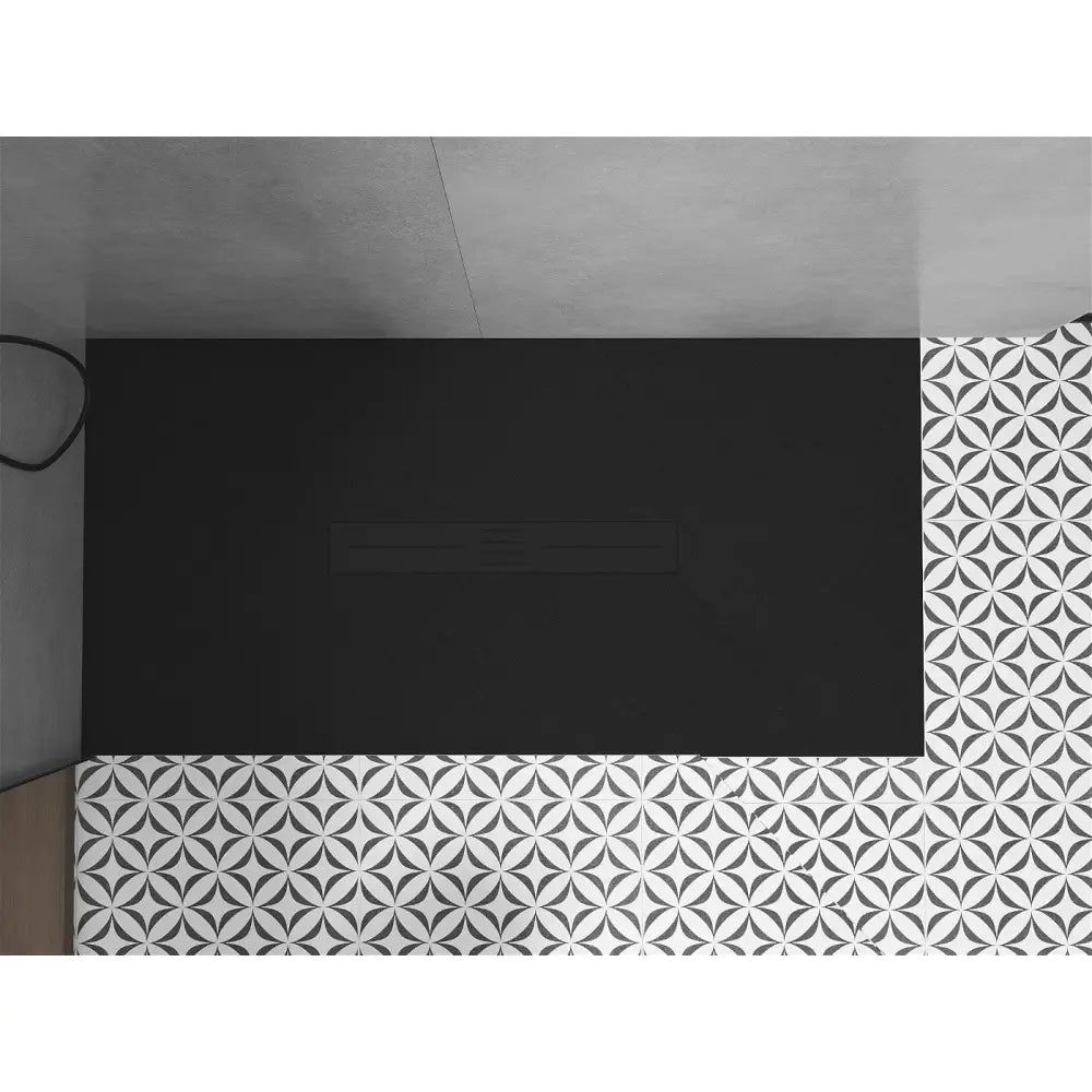 Mexen Toro Rektangulært Smc-dusjbrett 160x70 Cm Svart med Svart Deksel - 43707016-b