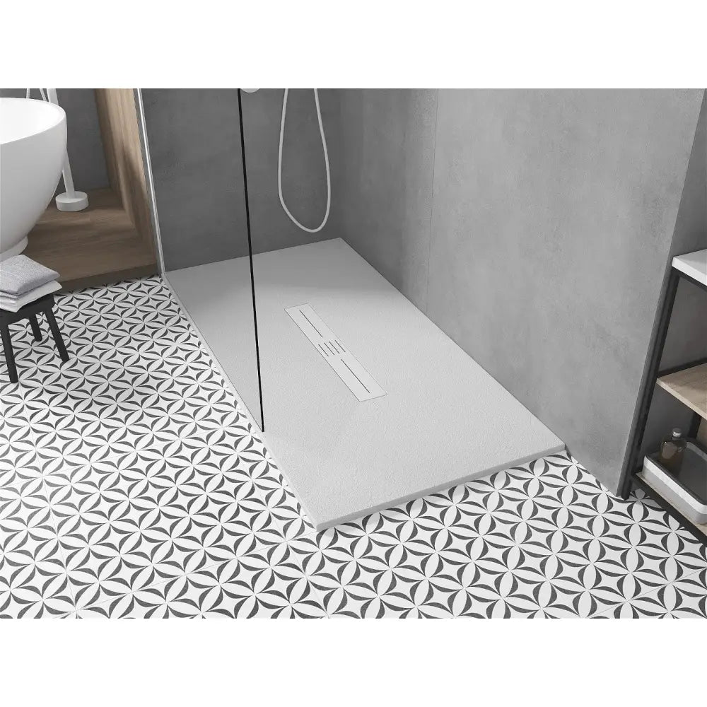 Mexen Toro Rektangulært Smc-dusjbrett 170x70 Cm Hvitt med Hvit Deksel - 43107017-w