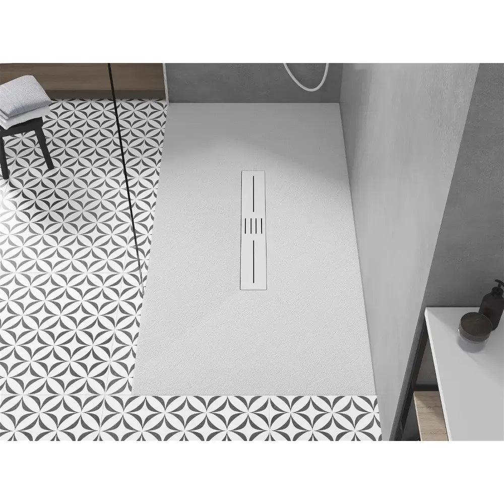 Mexen Toro Rektangulært Smc-dusjbrett 180x80 Cm Hvitt med Hvit Skjerm - 43108018-w