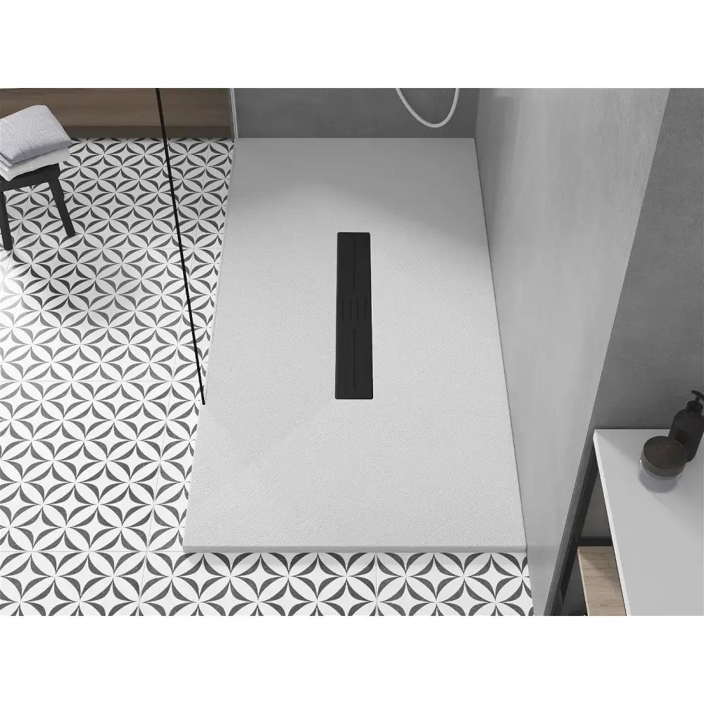 Mexen Toro Rektangulært Smc-dusjbrett 200x70 Cm Hvitt med Svart Deksel - 43107020-b.