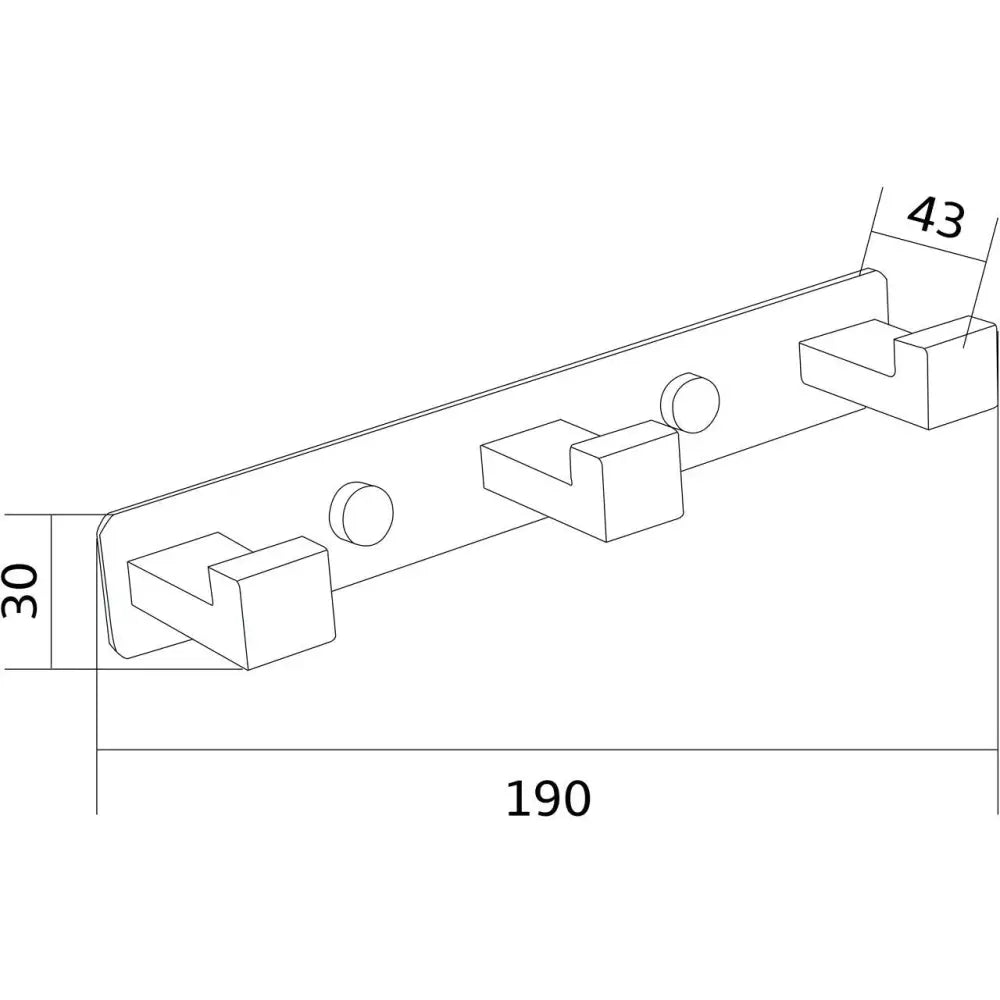 Mexen Trippel Håndklekrok Svart - 709263