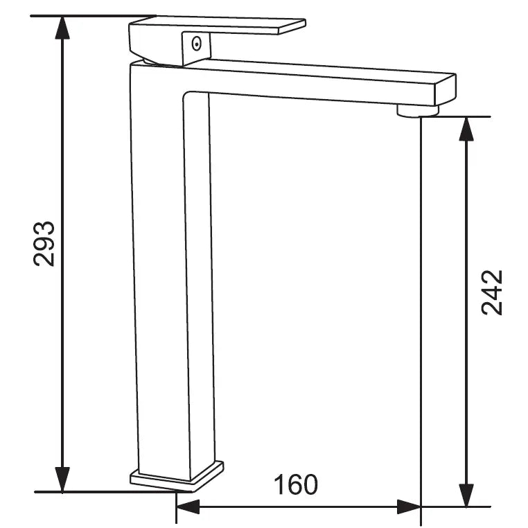 Mexen Uno Høy Servantbatteri Gull - 71410