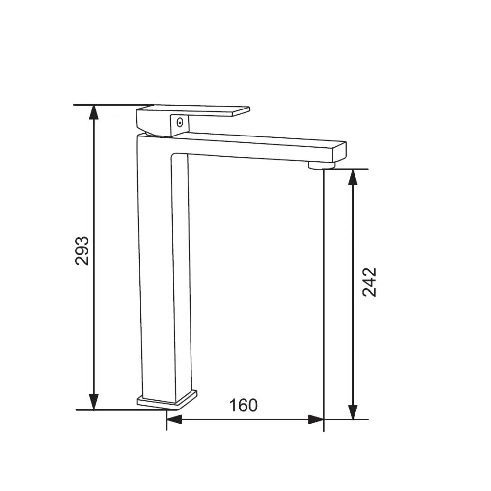 Mexen Uno Høy Servantbatteri Krom - 71410-
