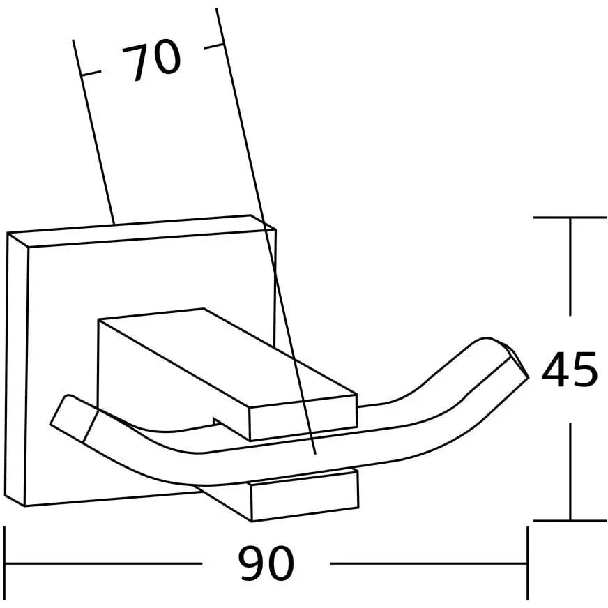 Mexen Vane Dobbel Håndklekrok Svart - 7020935