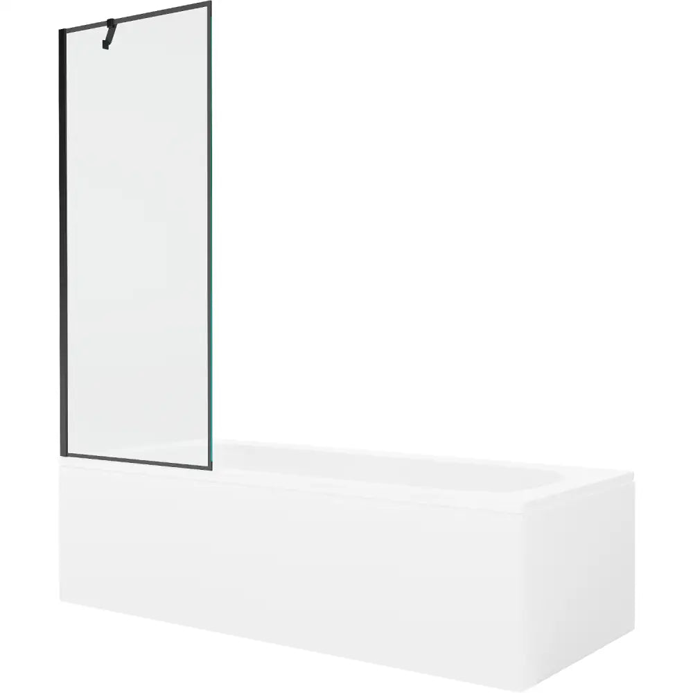 Mexen Vega Rektangulært Badekar 160x70 Cm med Kabinett og Enkel 70 Cm Dørvegg Svart Mønster - 550116070x