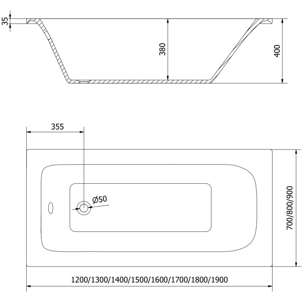 Mexen Vega Rektangulært Badekar 180x80 Cm med Kabinett og Enkelt 80 Cm Dørskjerm Svart Mønster Fix - 550118080x