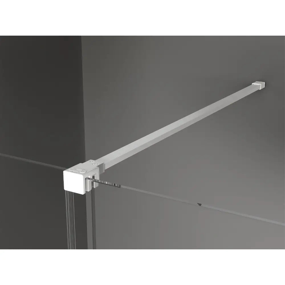 Dusjvegg Skyvbar 100x200 Cm Gjennomsiktig 8 Mm Hvit