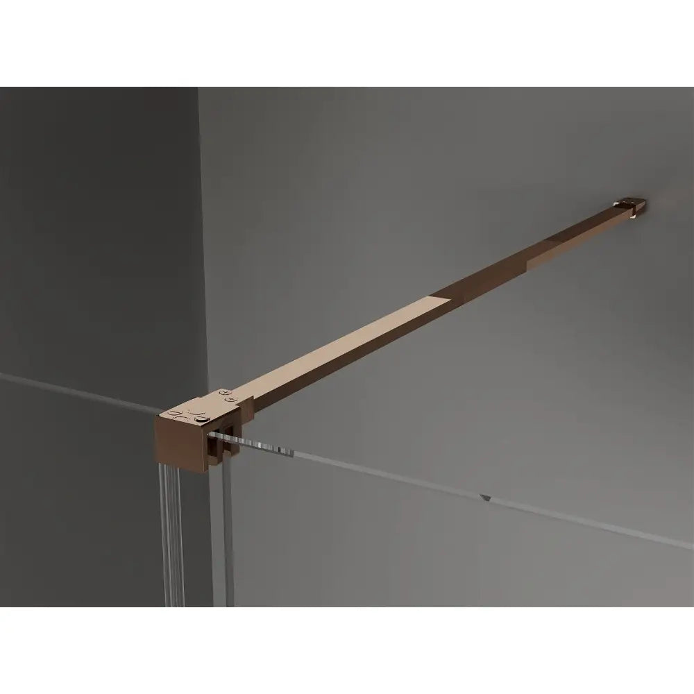 Dusjvegg Skyvbar 110x200 Cm Gjennomsiktig 8 Mm Roségull