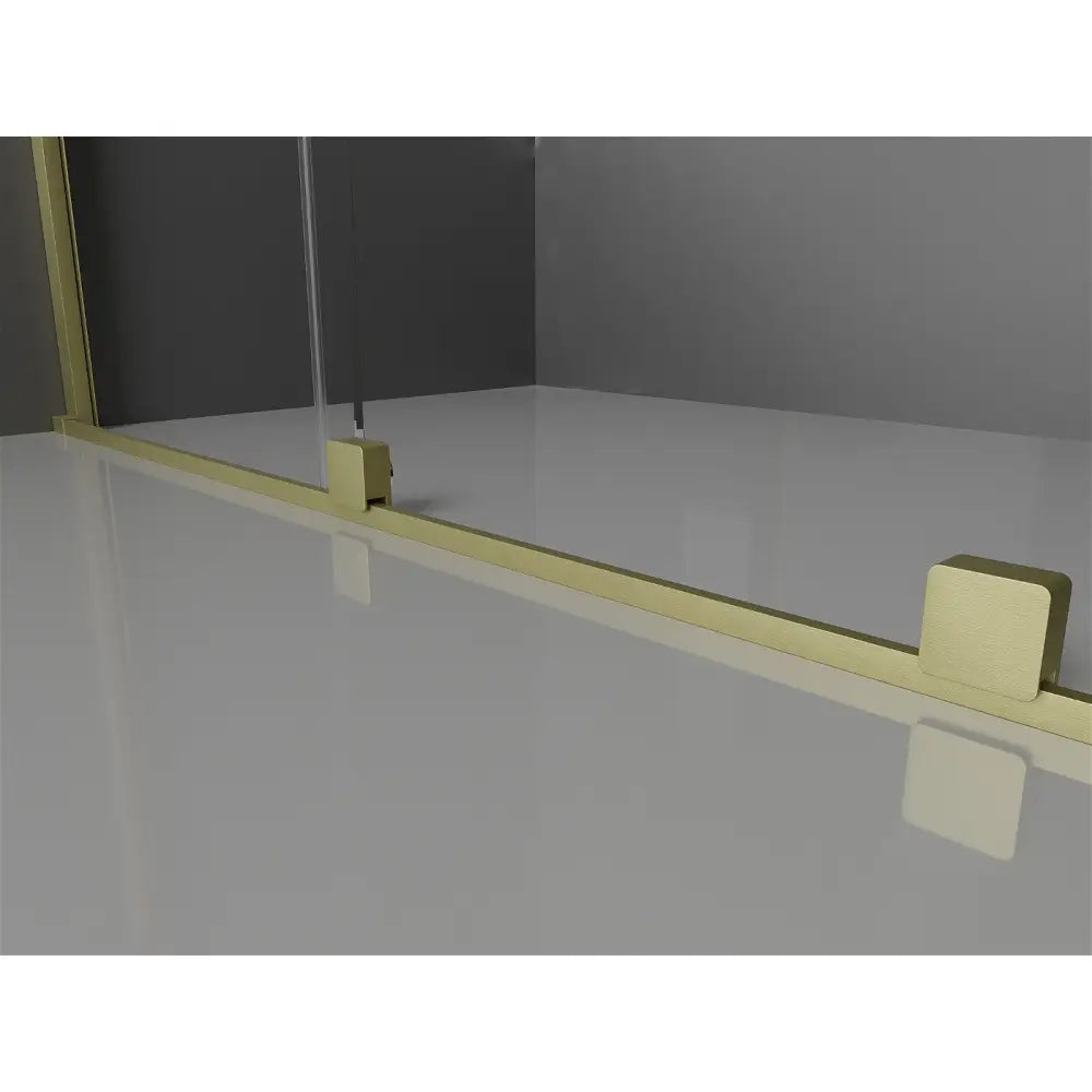 Dusjvegg Skyvbar 85x200 Cm Gjennomsiktig 8 Mm Børstet Gull