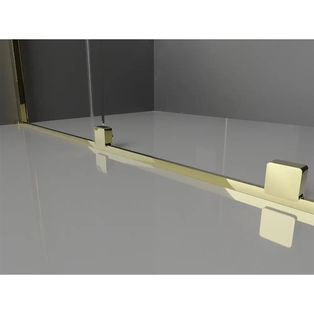 Dusjvegg 100x200 Cm Gjennomsiktig 8 Mm Gull S1