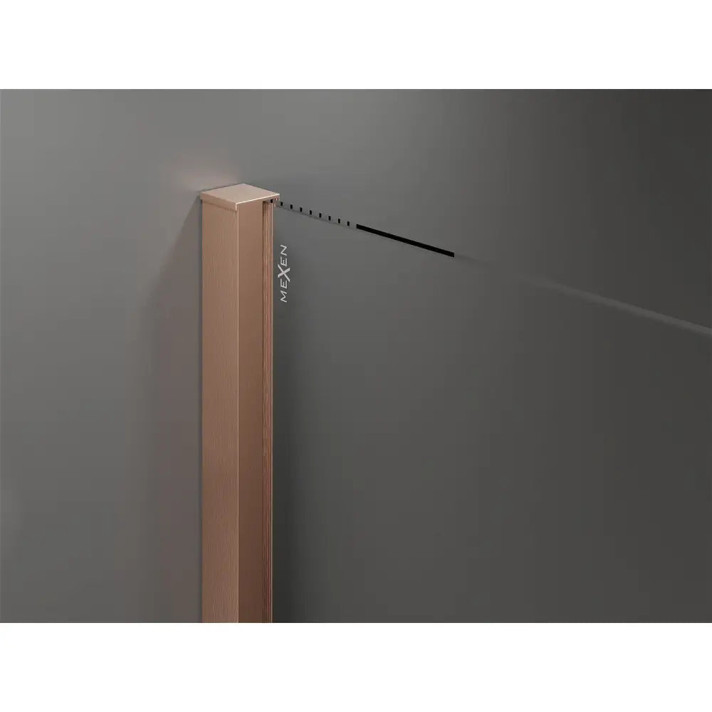 Dusjvegg 85x200 Cm Gjennomsiktig 8 Mm Børstet Kobber