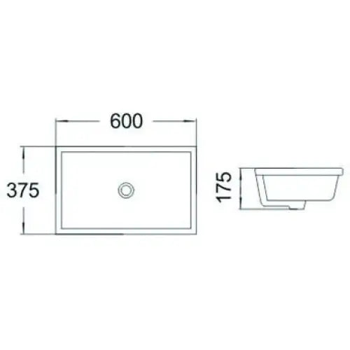 Mexen Venus Undermontert Servant 60x37 Cm Hvit