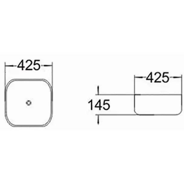 Mexen Vera Bordmontert Servant 42x42 Cm Gull/svart