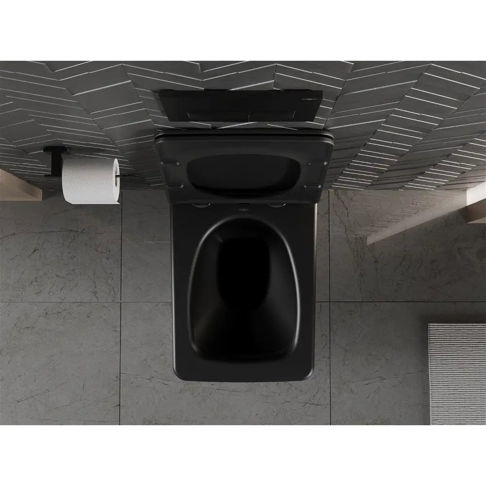 Mexen Vera Toalettskål Rimless med Soft-close Sete Slim Duroplast Matt Svart