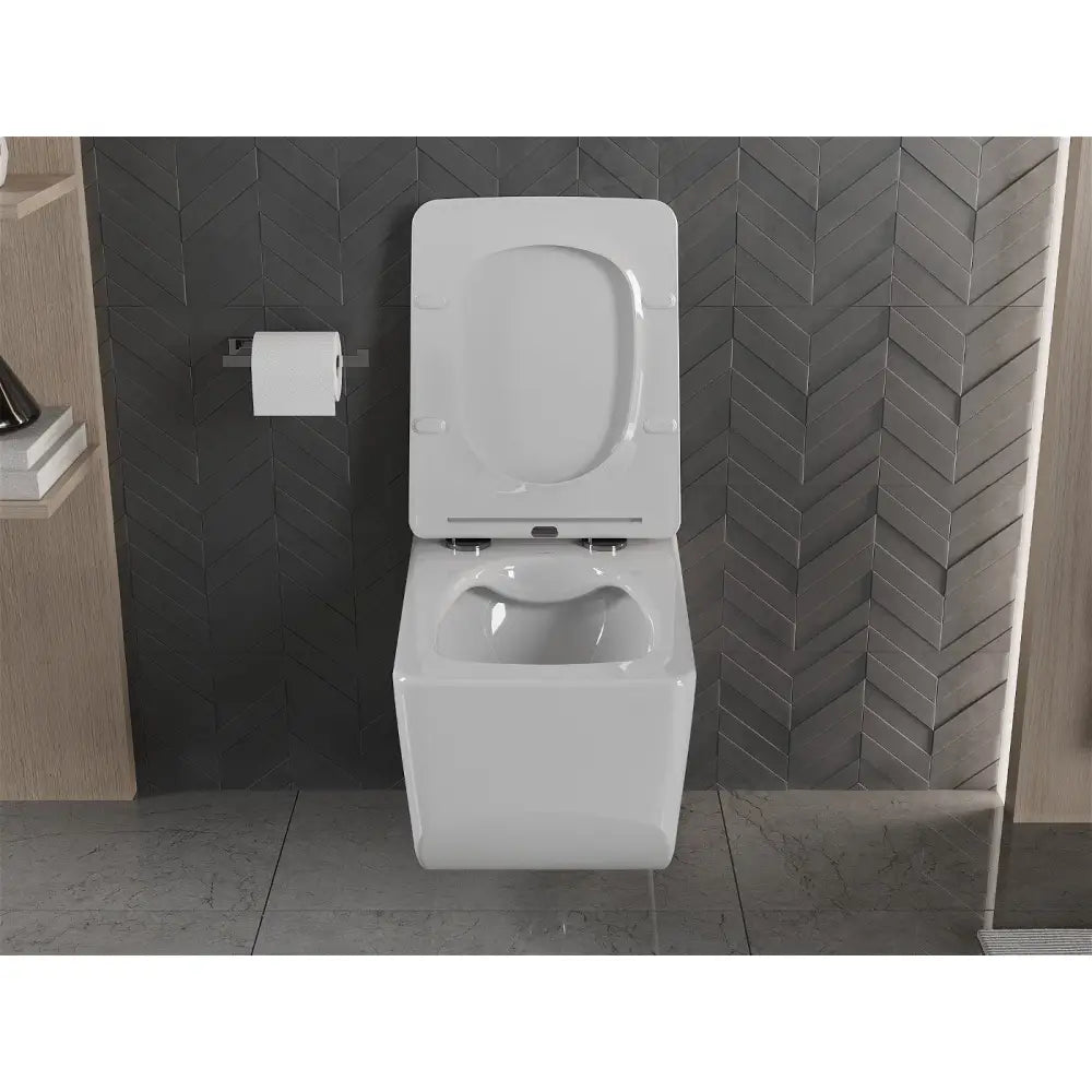 Mexen Vera Toalettskål uten Spylekant med Soft-close Slank Sete Duroplast Hvit