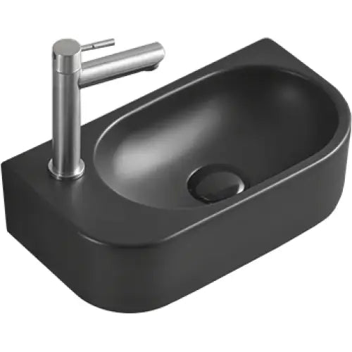 Mexen Viera Servant for Montering på Benkeplate Venstre 40x21 Cm Matt Svart - 21274085l