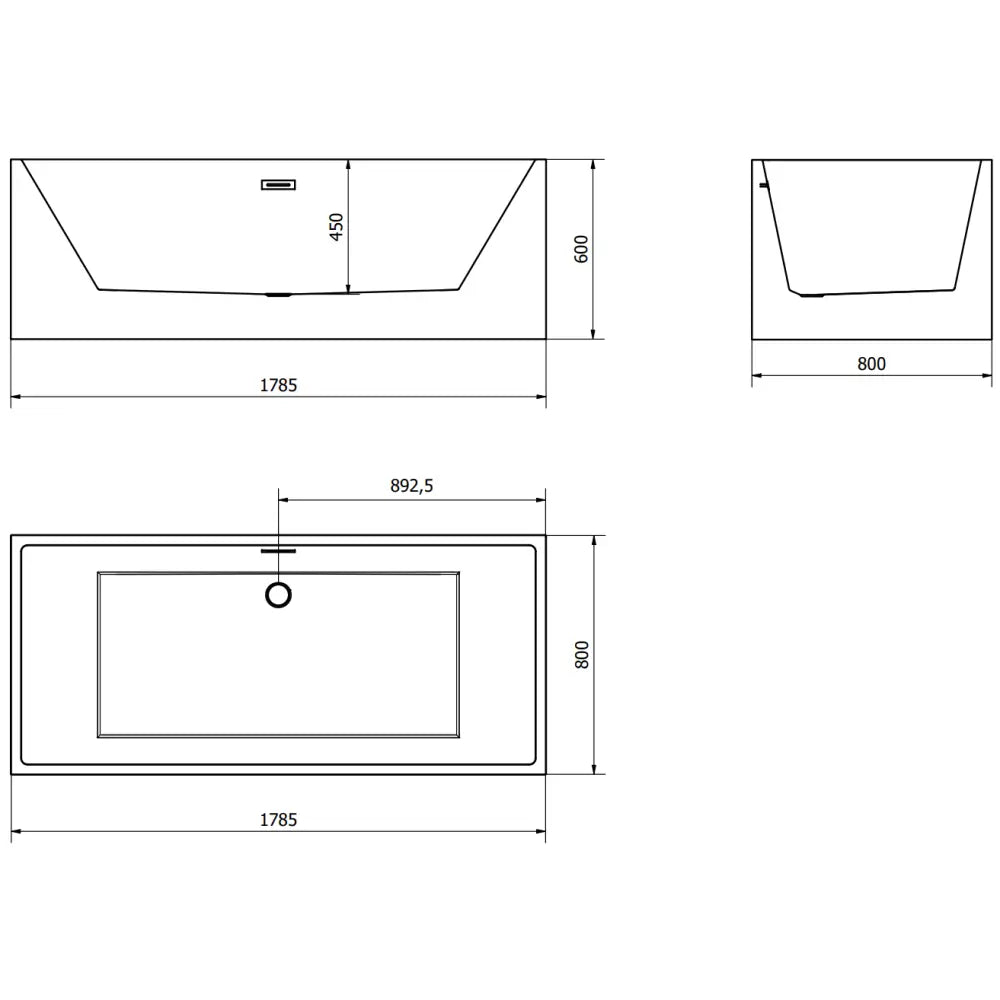 Mexen Vigo Frittstående Badekar 178,5x80 Cm Hvit