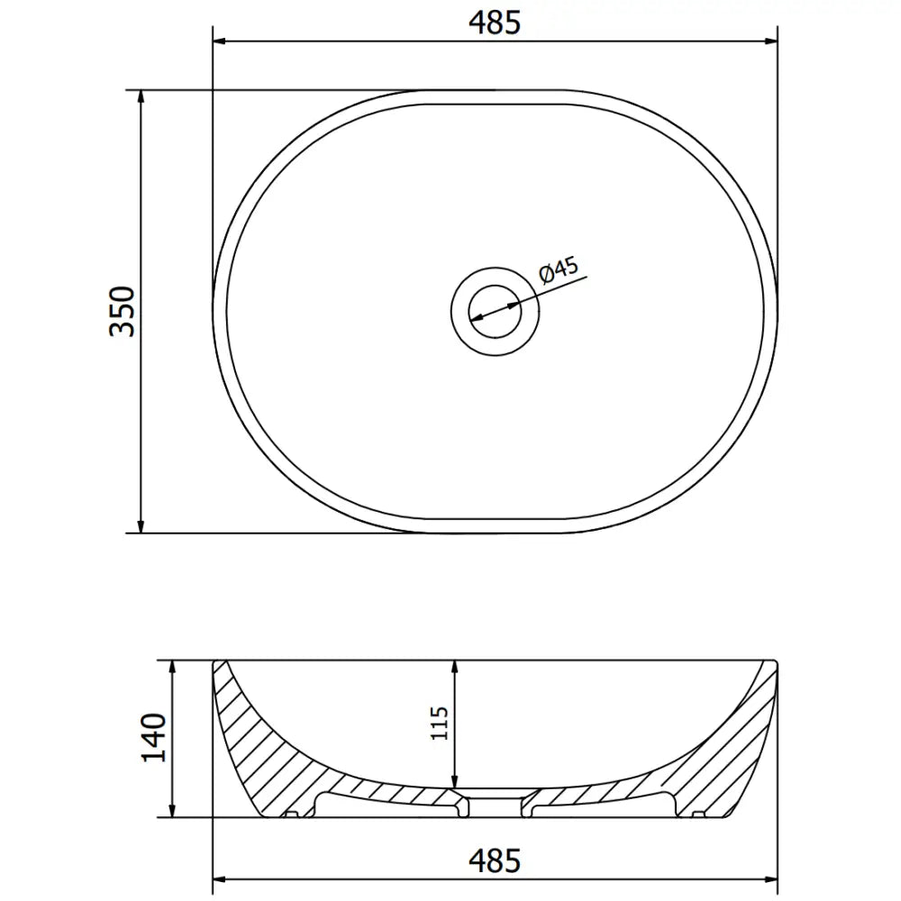 Mexen Viki Servant for Nedfelling 48x35 Cm Matt Svart/sølv Skjellmønster