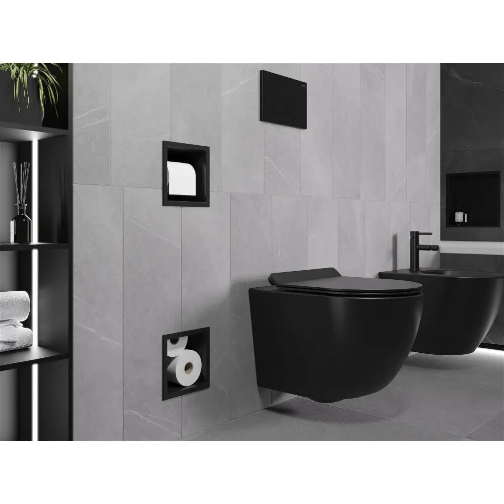 Mexen X-wall-bp Toalettpapirholder med Magasin Svart