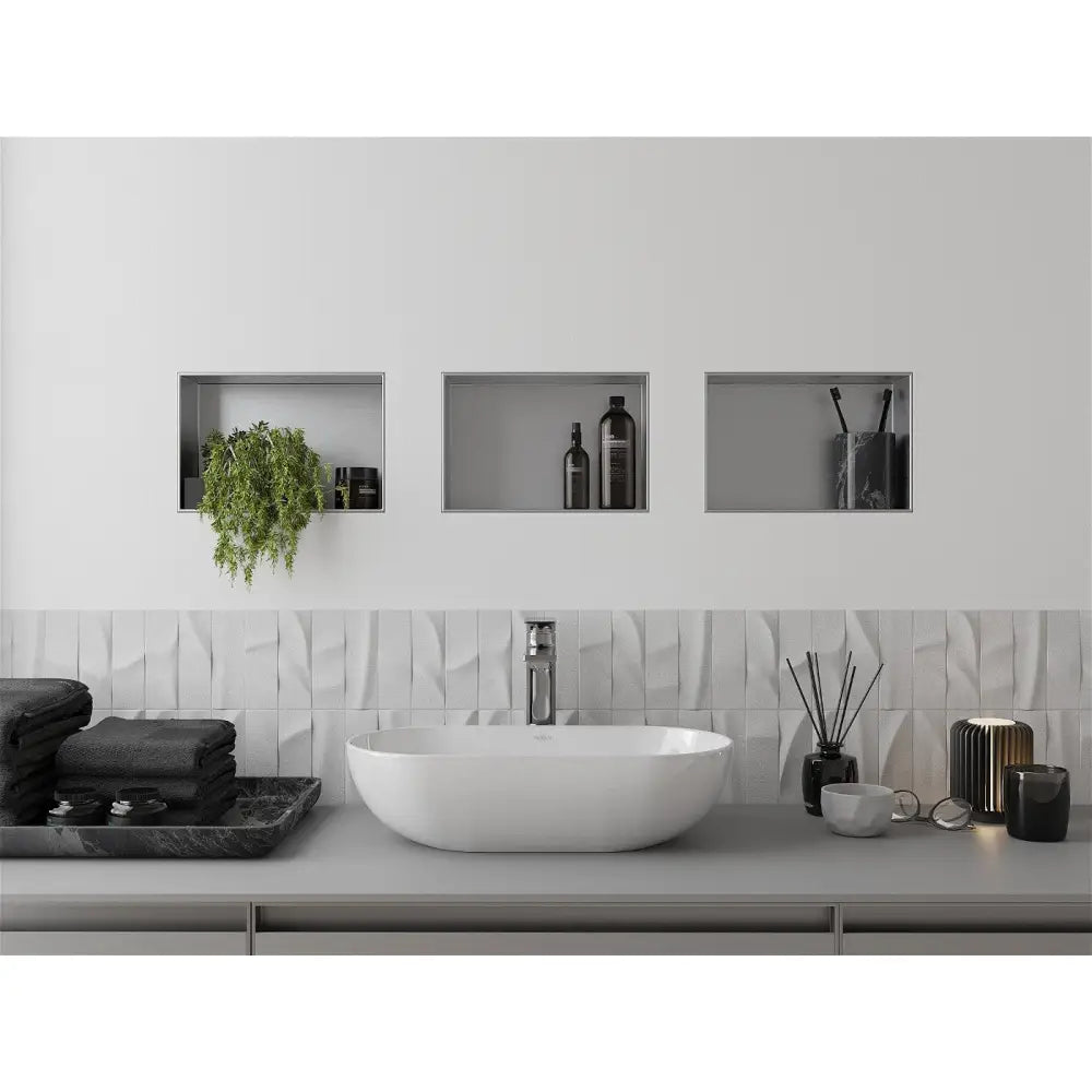 Mexen X-wall-nr Nisjehylle uten Flens 30x20 Cm Rustfritt Stål