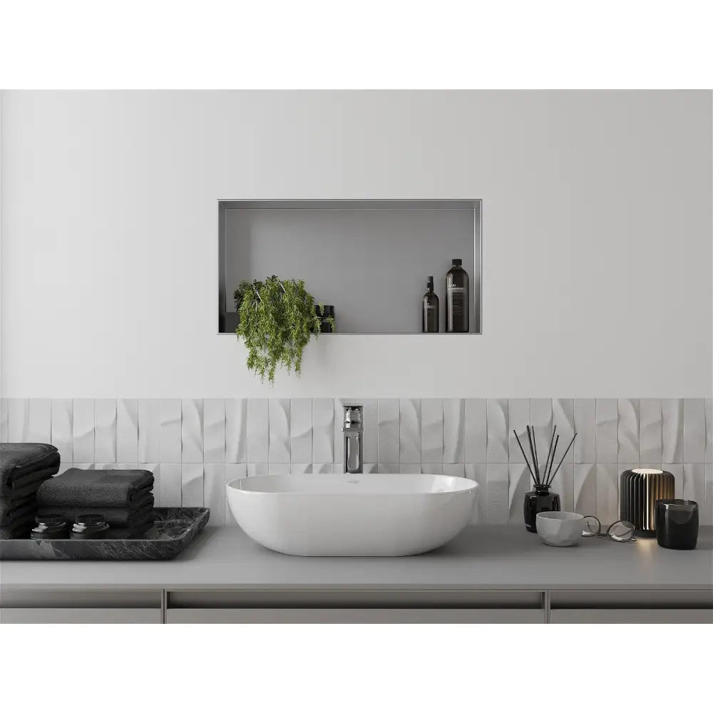 Mexen X-wall-nr Nisjehylle uten Flens 60x30 Cm Rustfritt Stål