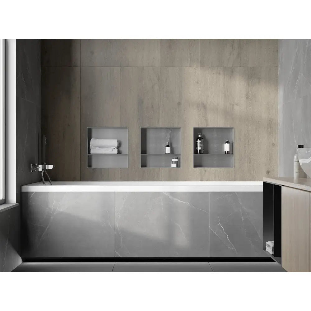 Mexen X-wall-nr Nisjehylle uten Flens med Hylle 30x30 Cm Rustfritt Stål - 1911303010s