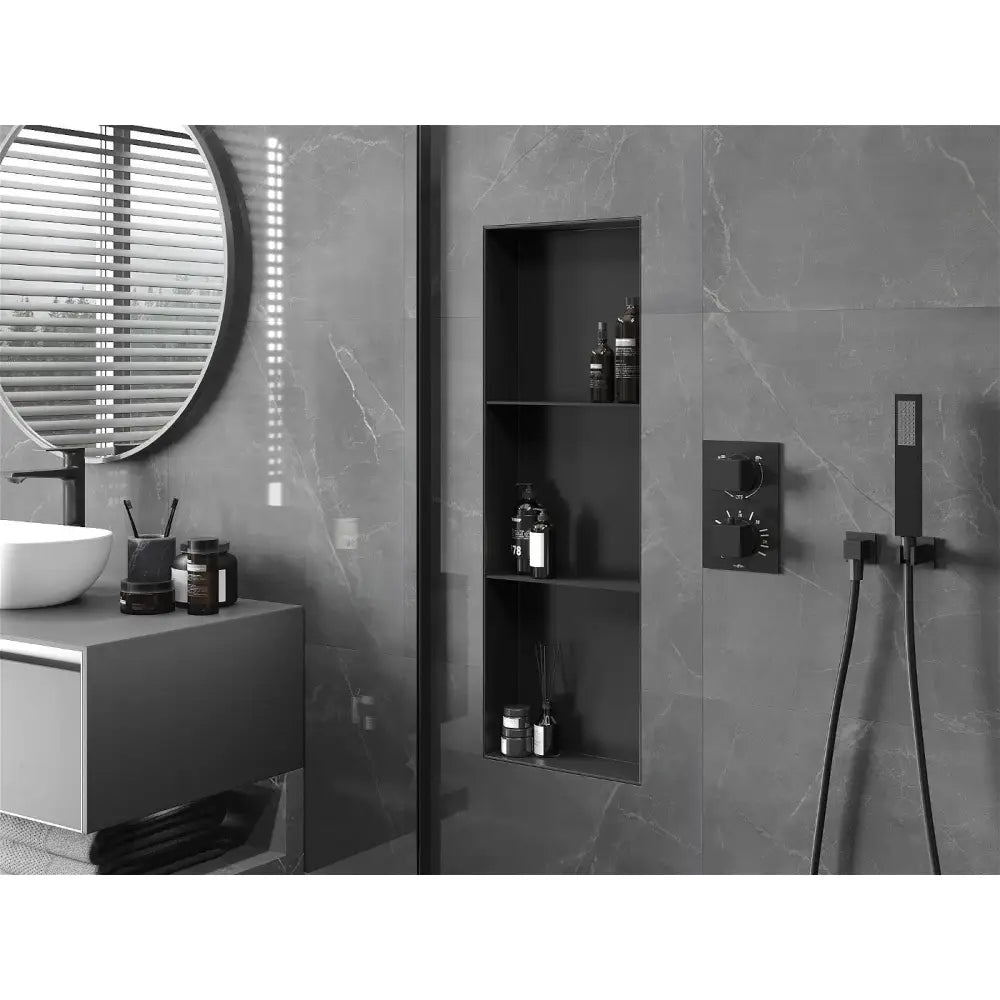 Mexen X-wall-nr Nisjehylle uten Flens med Hylle 90x30 Cm Svart - 1971903010s