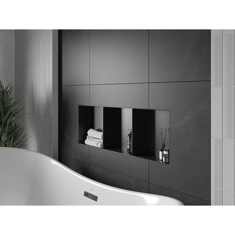 Mexen X-wall-nr Nisjehylle uten Flens med Hylle 90x30 Cm Svart - 1971903010s