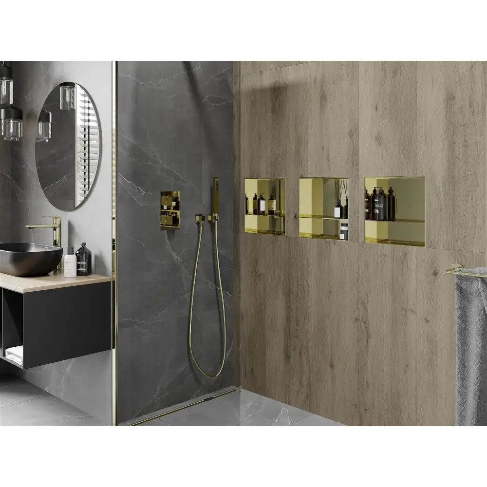 Mexen X-wall-nr Nisjehylle uten Kant med Hylle 30x30 Cm Gull - 1951303010s