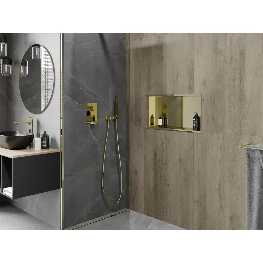 Mexen X-wall-r Nisjehylle med Flens 60x30 Cm Gull
