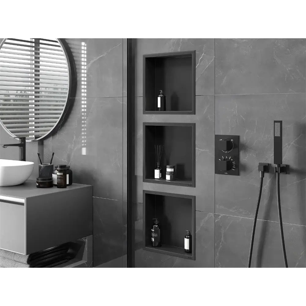 Mexen X-wall-r Nisjehylle med Kant 30x30 Cm Svart