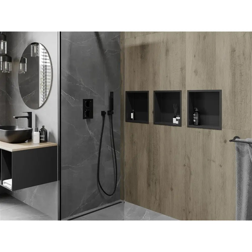 Mexen X-wall-r Nisjehylle med Kant 30x30 Cm Svart