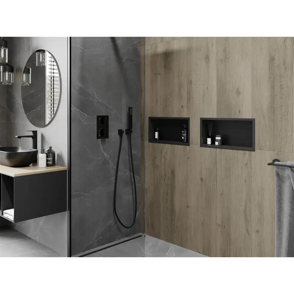 Mexen X-wall-r Nisjehylle med Kant 45x20 Cm Svart