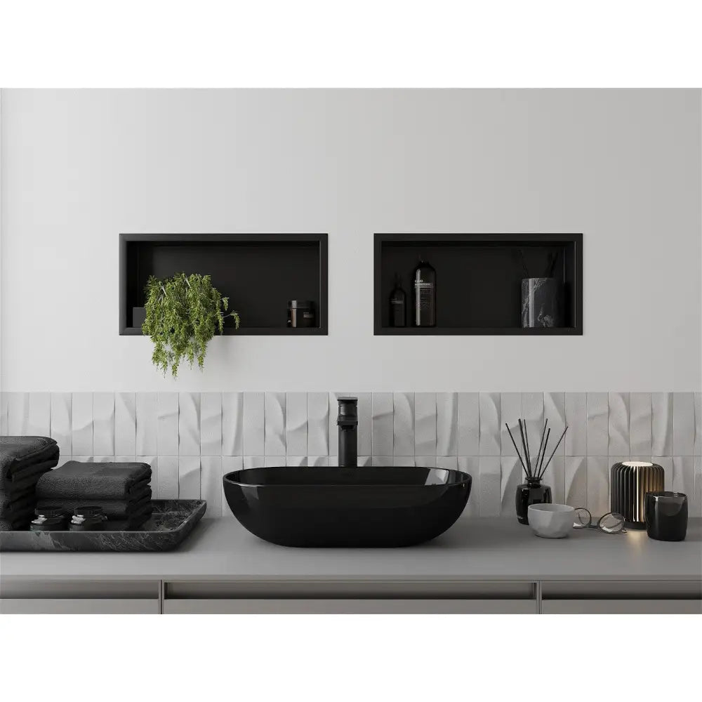 Mexen X-wall-r Nisjehylle med Kant 45x20 Cm Svart