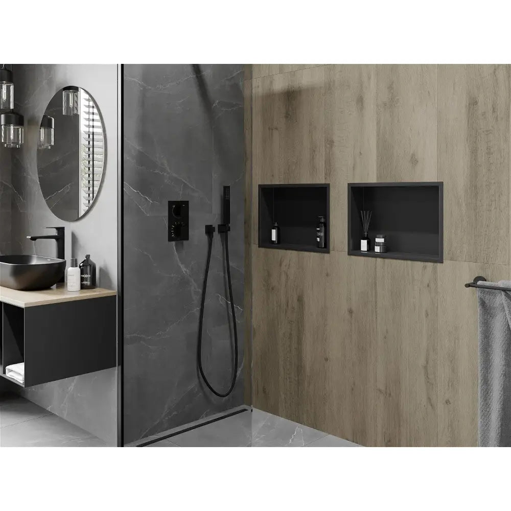 Mexen X-wall-r Nisjehylle med Kant 45x30 Cm Svart