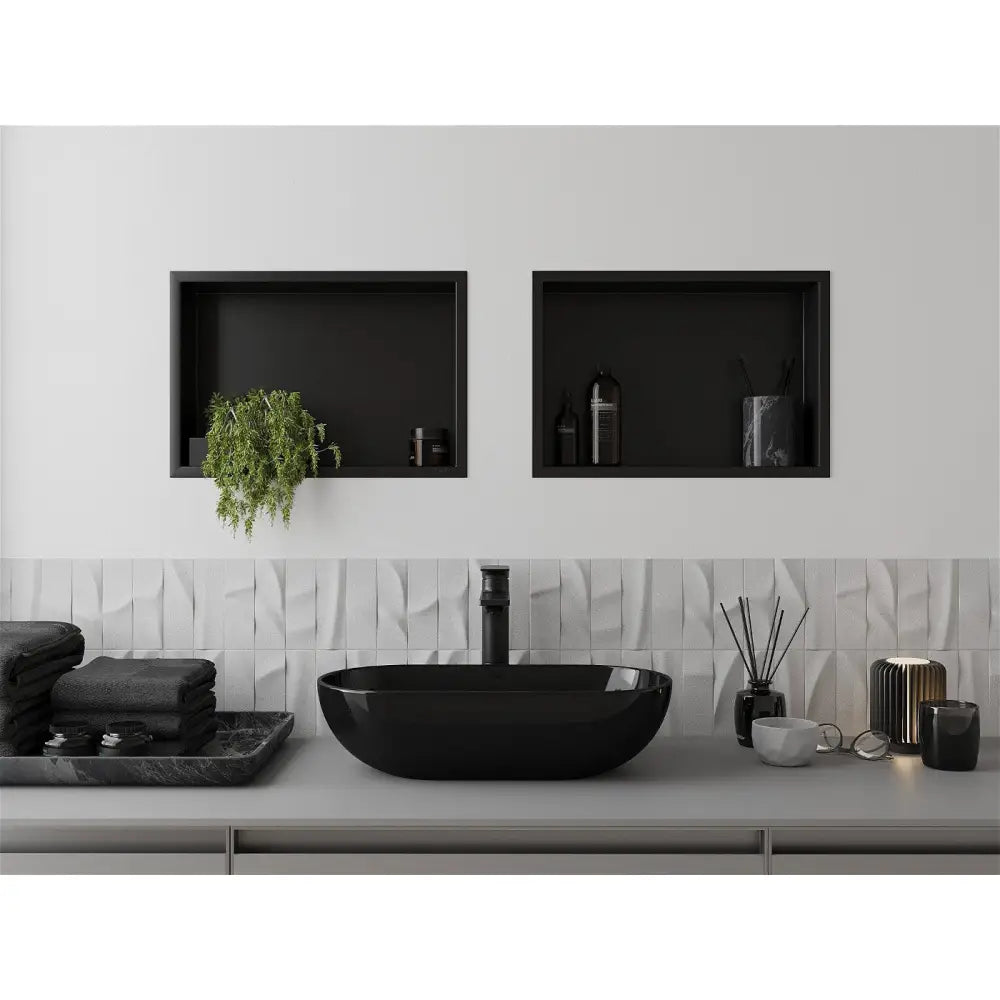 Mexen X-wall-r Nisjehylle med Kant 45x30 Cm Svart
