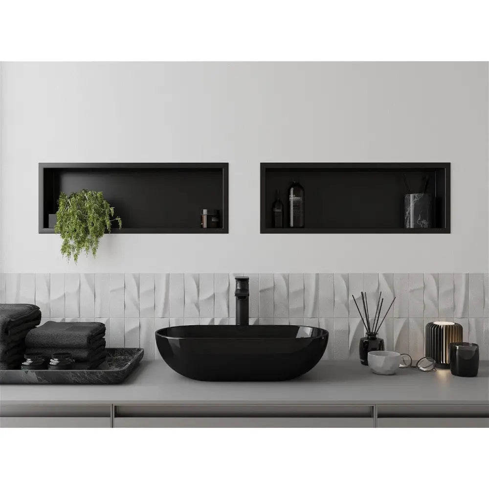 Mexen X-wall-r Nisjehylle med Kant 60x20 Cm Svart