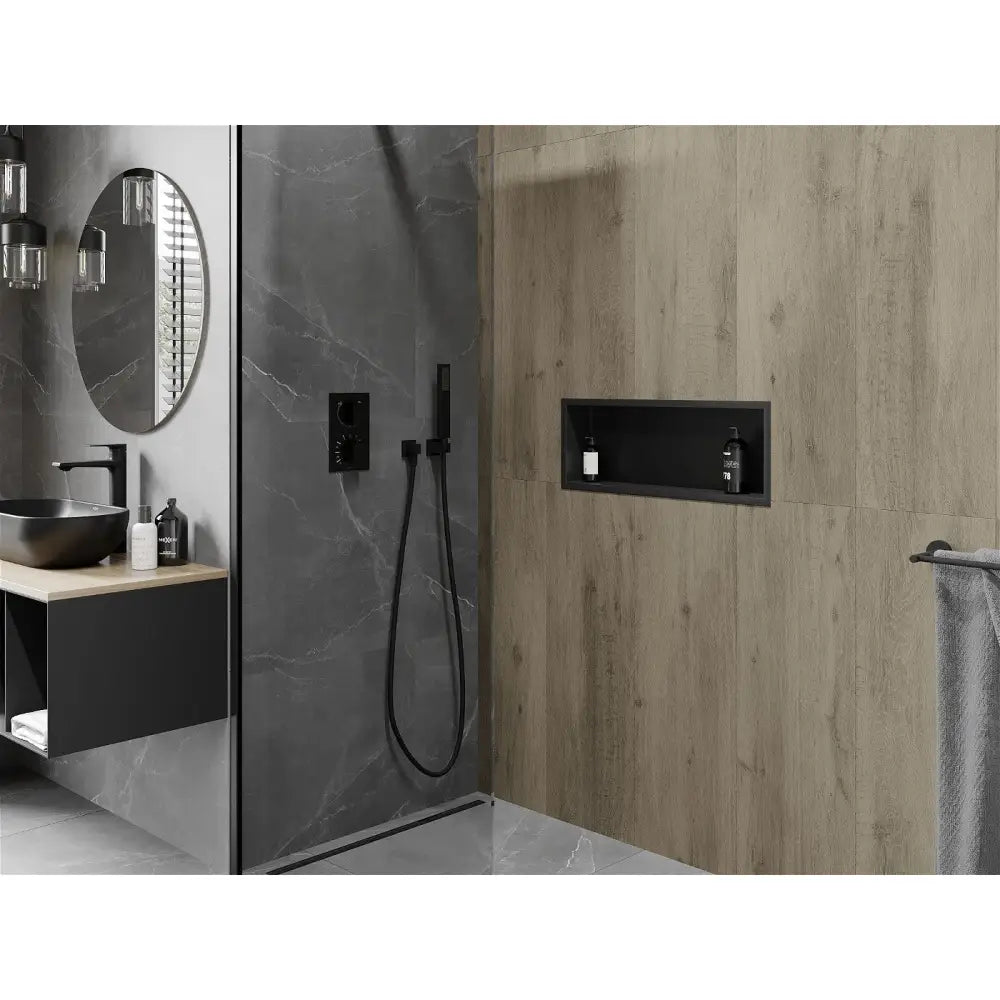 Mexen X-wall-r Nisjehylle med Kant 60x20 Cm Svart