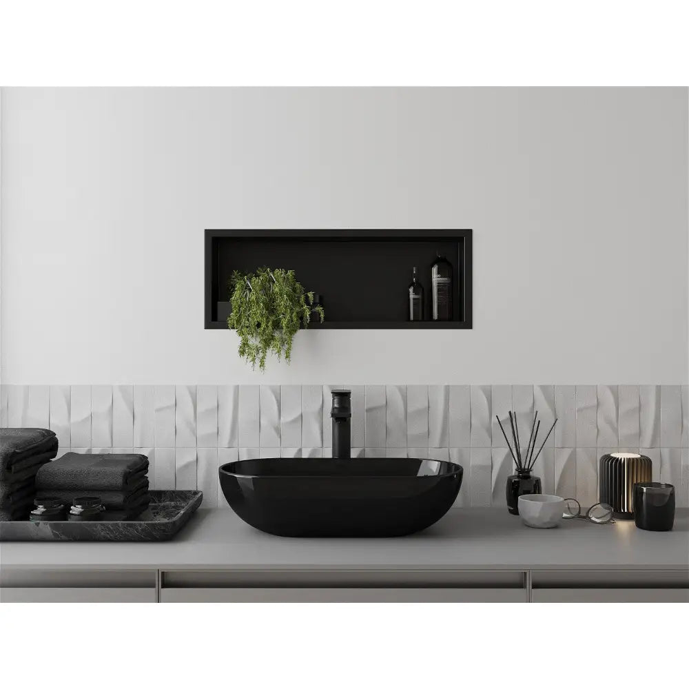 Mexen X-wall-r Nisjehylle med Kant 60x20 Cm Svart