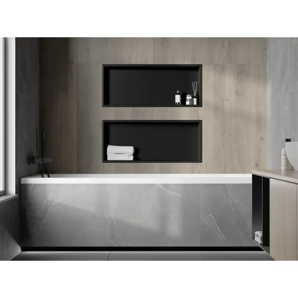 Mexen X-wall-r Nisjehylle med Kant 75x30 Cm Svart