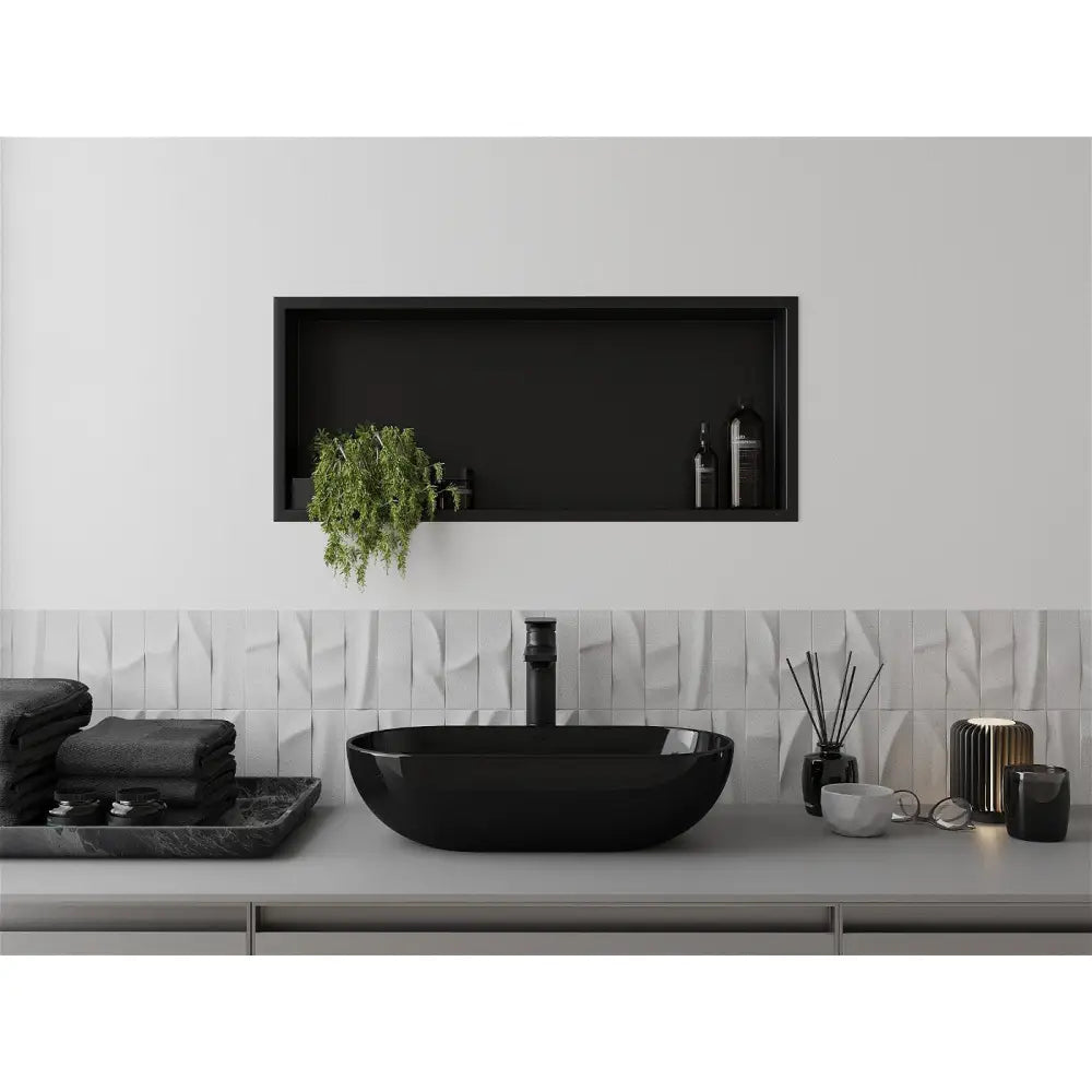 Mexen X-wall-r Nisjehylle med Kant 75x30 Cm Svart