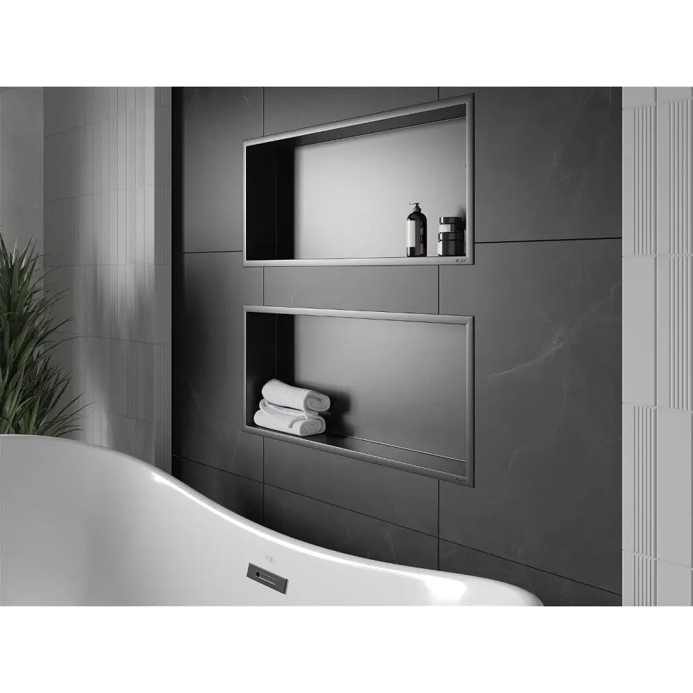 Mexen X-wall-r Nisjehylle med Kant 75x30 Cm Svart